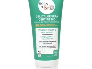 Gel d'aloe vera bio Born to Bio. Hydratation naturelle pour la peau.