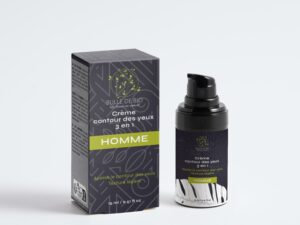 Crème contour des yeux 3 en 1 pour homme : hydrate, réduit cernes et poches